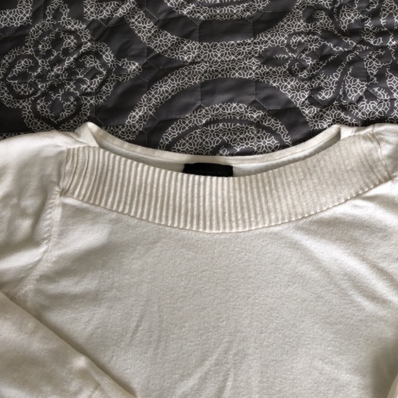 Cream Colored Cotton Rayon mix Knit 3/4 Sleeve with Boat Neck Worthington - Picture 3 of 8